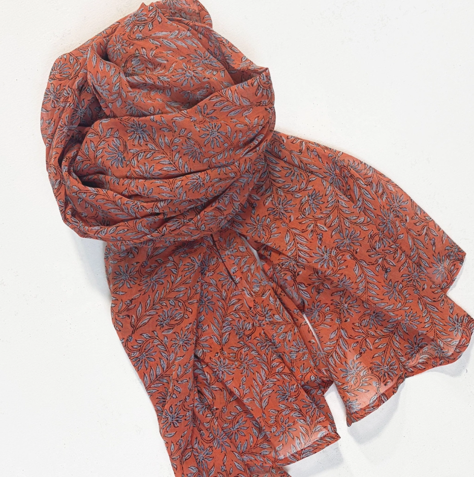 Tropical Coral Scarf
