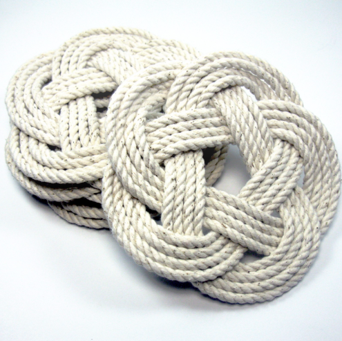 Sailor Knot Coaster | White