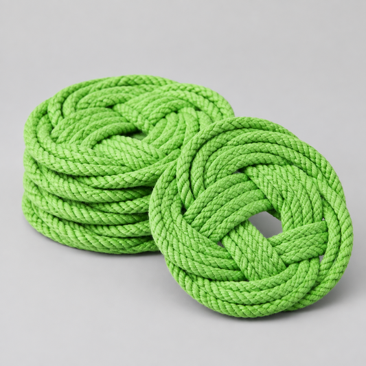 Sailor Knot Coasters | Lime
