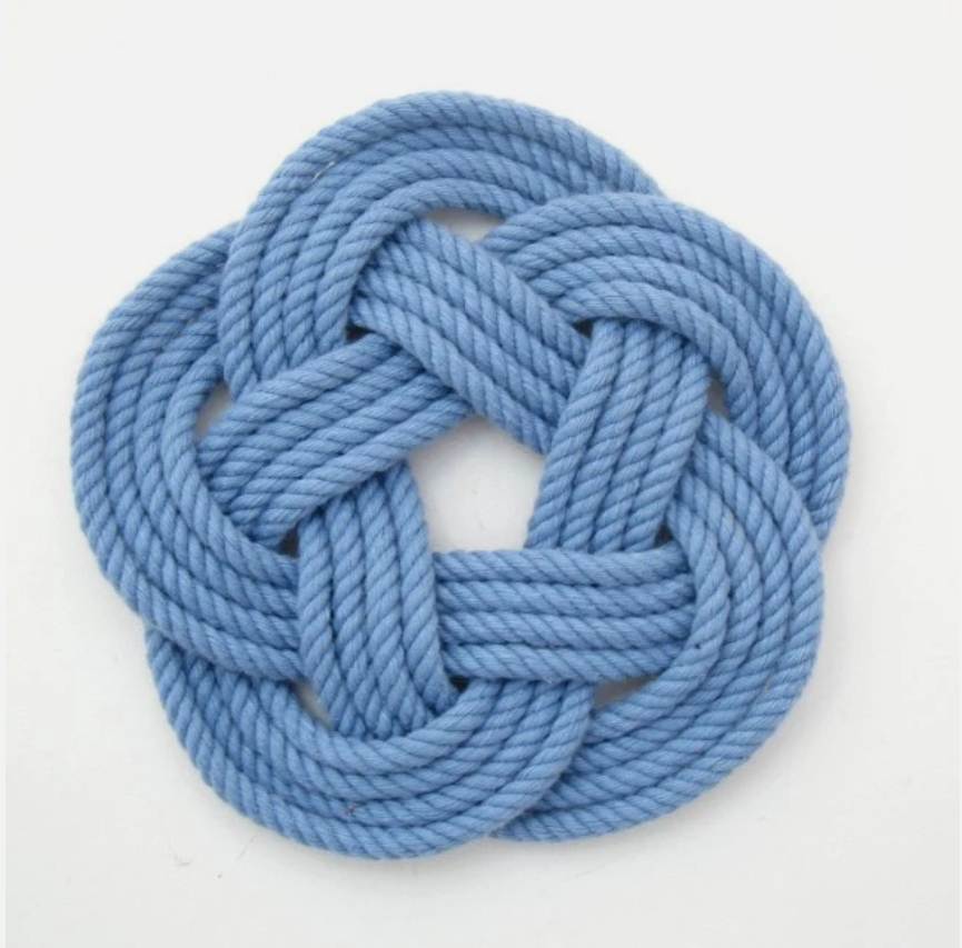 Sailor Knot Coasters | Blue
