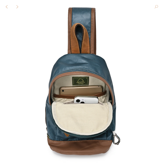 Canvas Sling Bag | Kale Blue