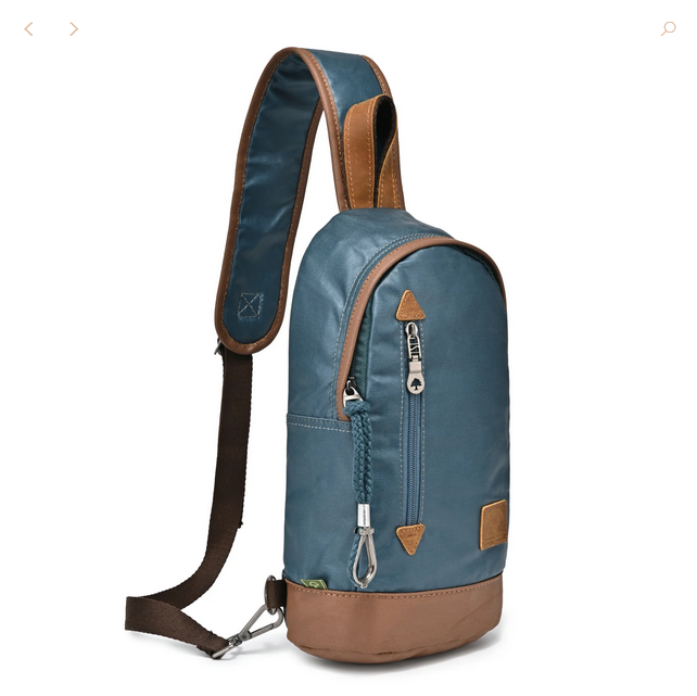 Canvas Sling Bag | Kale Blue