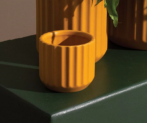 ochre plant pot Mini Plant Pot