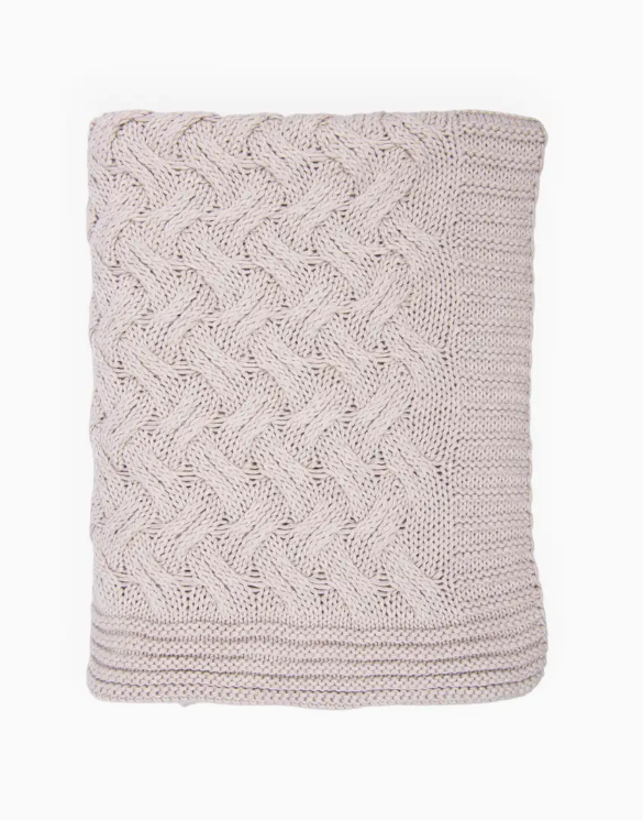 Cotton Throw Blanket | Linen Sand