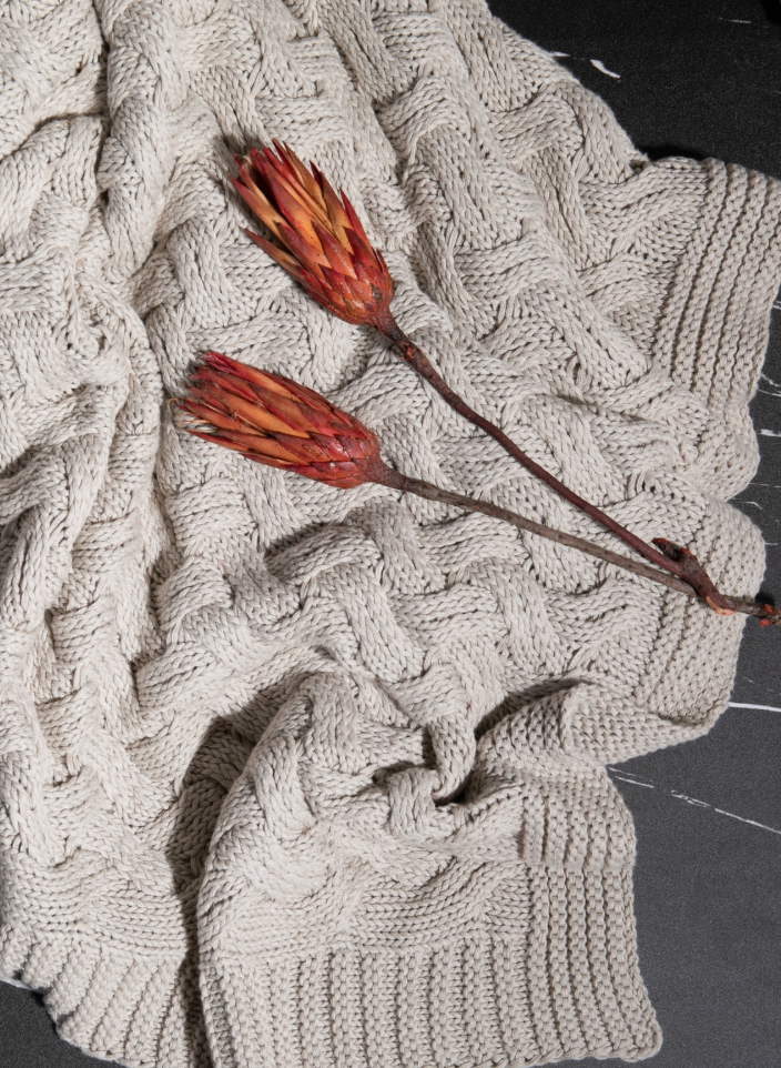 Cotton Throw Blanket | Linen Sand