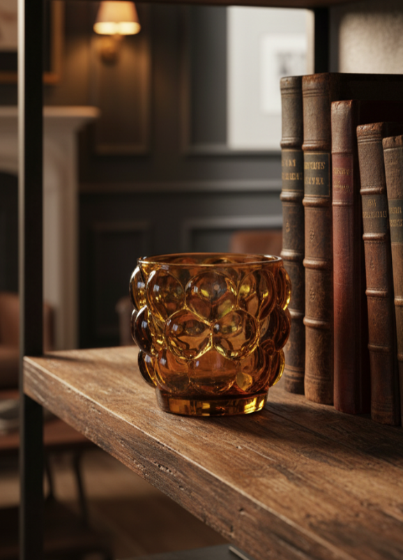 Small Bubble Votive | Amber