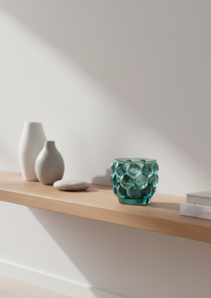 Small Bubble Votive  | Teal