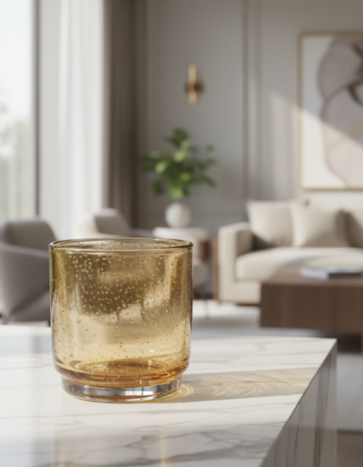 Bubbled Tumbler | Amber