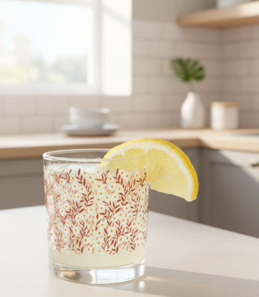 Pink Daisy Juice Glass