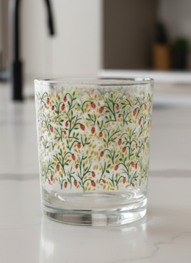 Strawberry Meadow Short Juice Glass