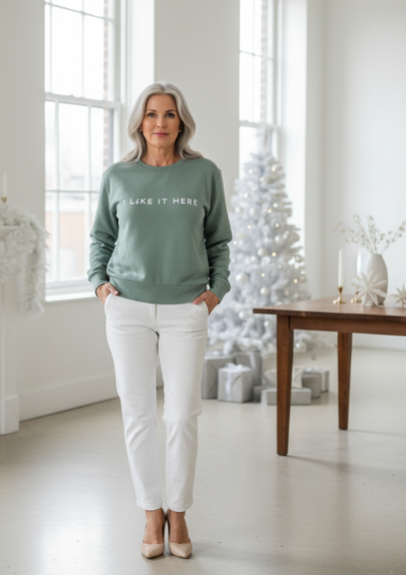 I Like It Here Sweatshirt | Seafoam