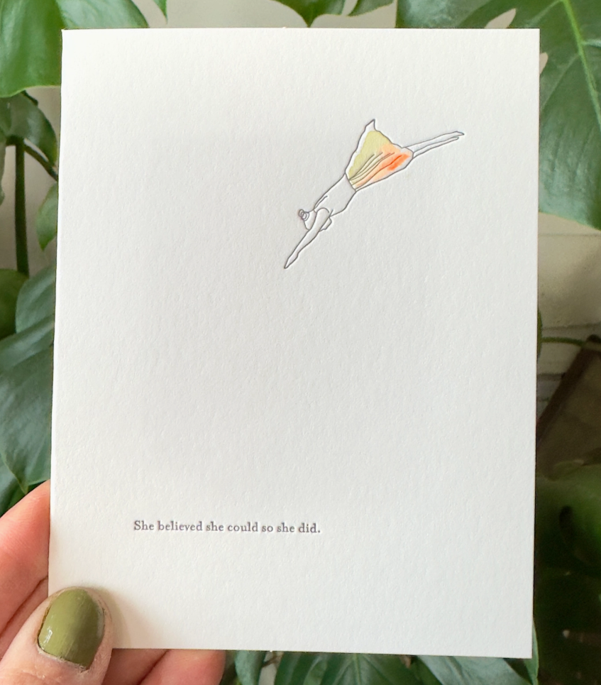 She Believed She Could Card