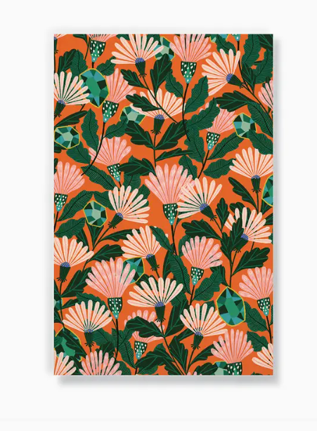 Layflat Notebook | Orange Floral