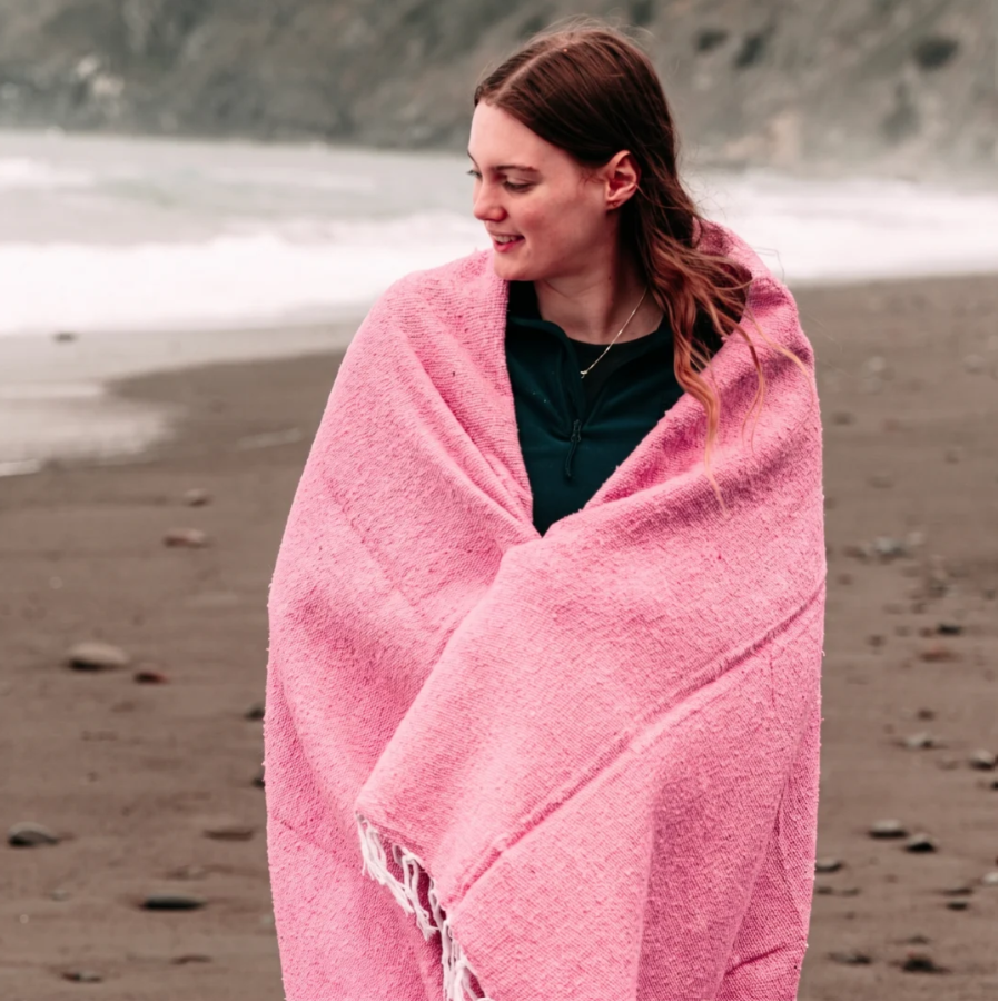 Mexican Blanket | Solid Pink