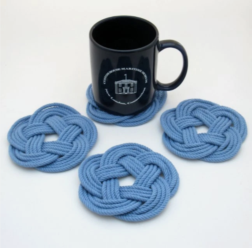 Sailor Knot Coasters | Blue