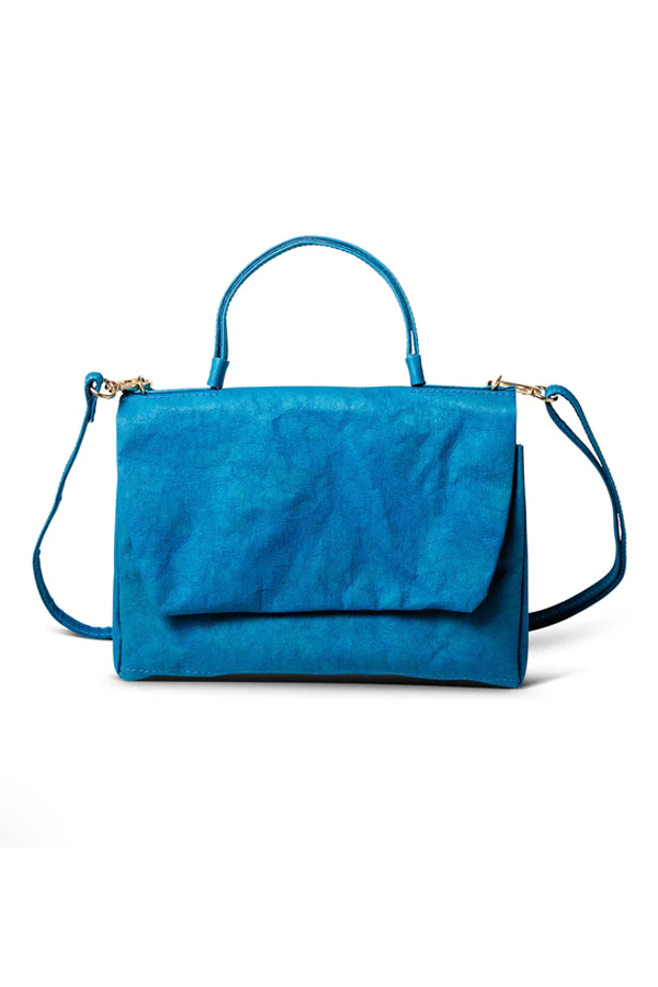 Uashmama olbia blue handbag made of paper