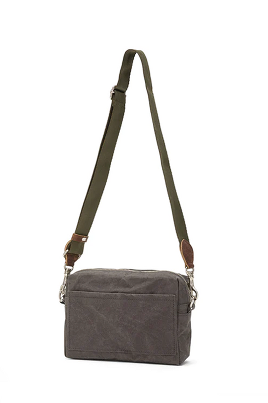 Water resistent crossbody bag made of paper in dark grey by Uashmama