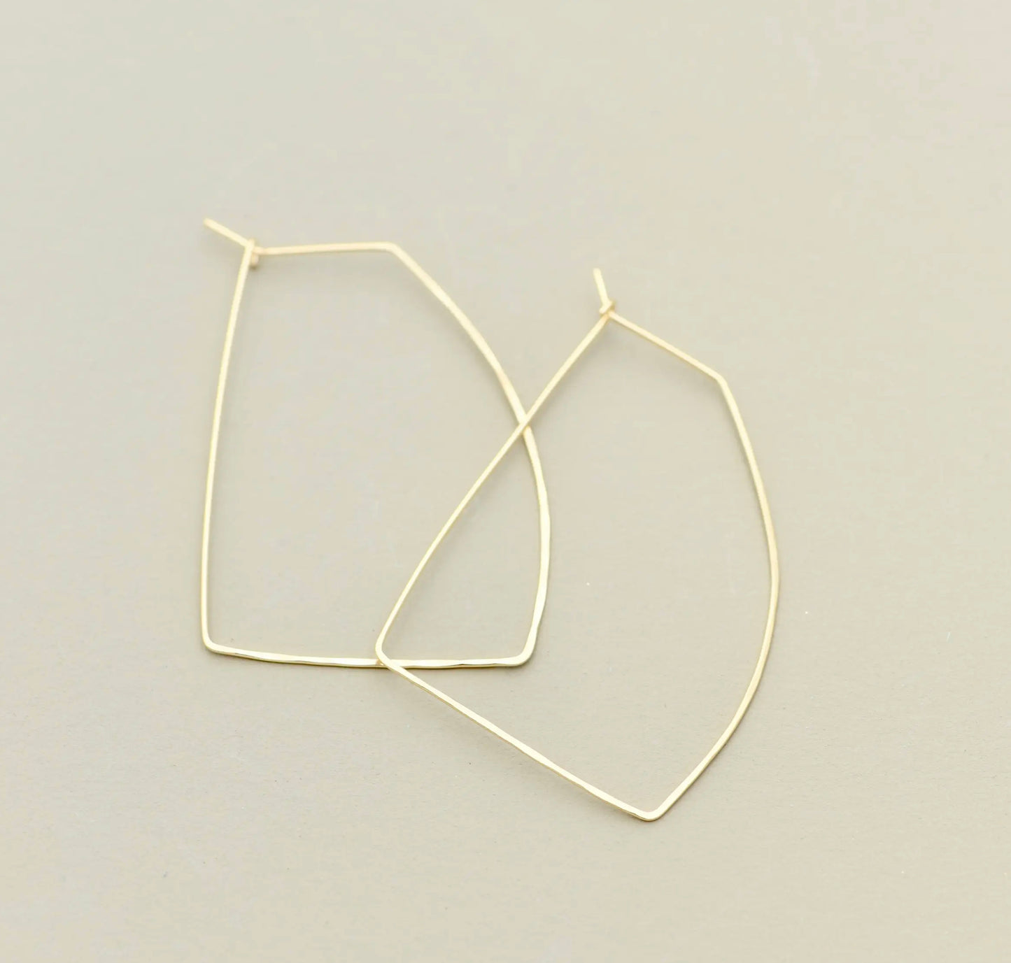 Boxy hoop earrings Made in United States by Britta Ambauen 