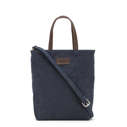 Navy blue handbag made from washable paper by Uashama