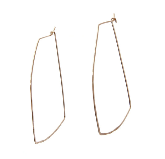 Boxy hoop earrings Made in United States by Britta Ambauen 