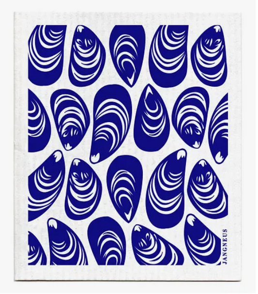 Blue Mussels Swedish Dishcloth