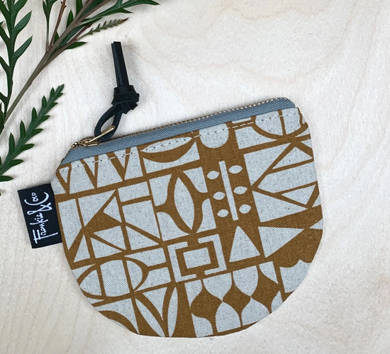Half Moon Pouch in Ochre by Frankie and Coco