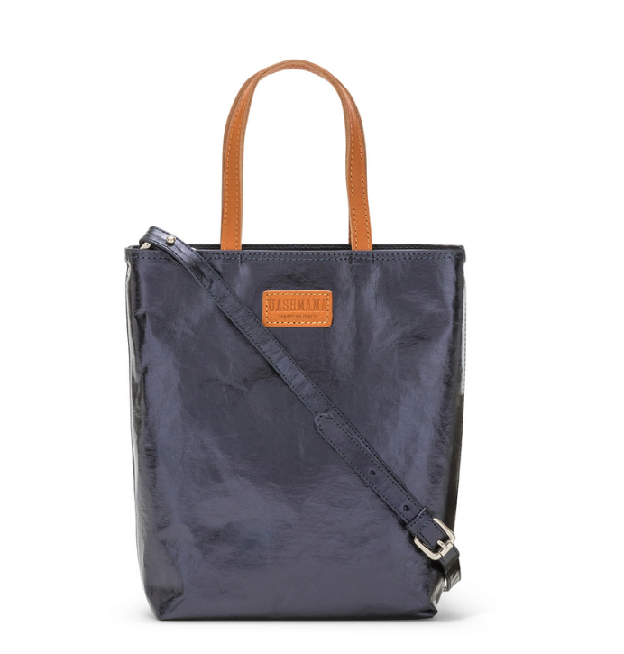 Black handbag made from washable paper by Uashama