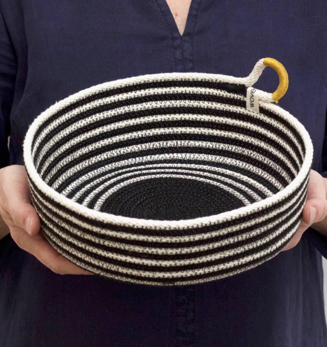 Happy Striped Table Basket by Woven Grey