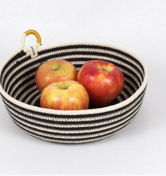 Happy Striped Table Basket by Woven Grey