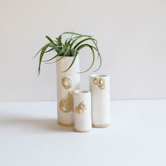 Barnacle Vases White handmade in Maine