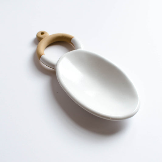 ceramic serving spoon handmade in maine