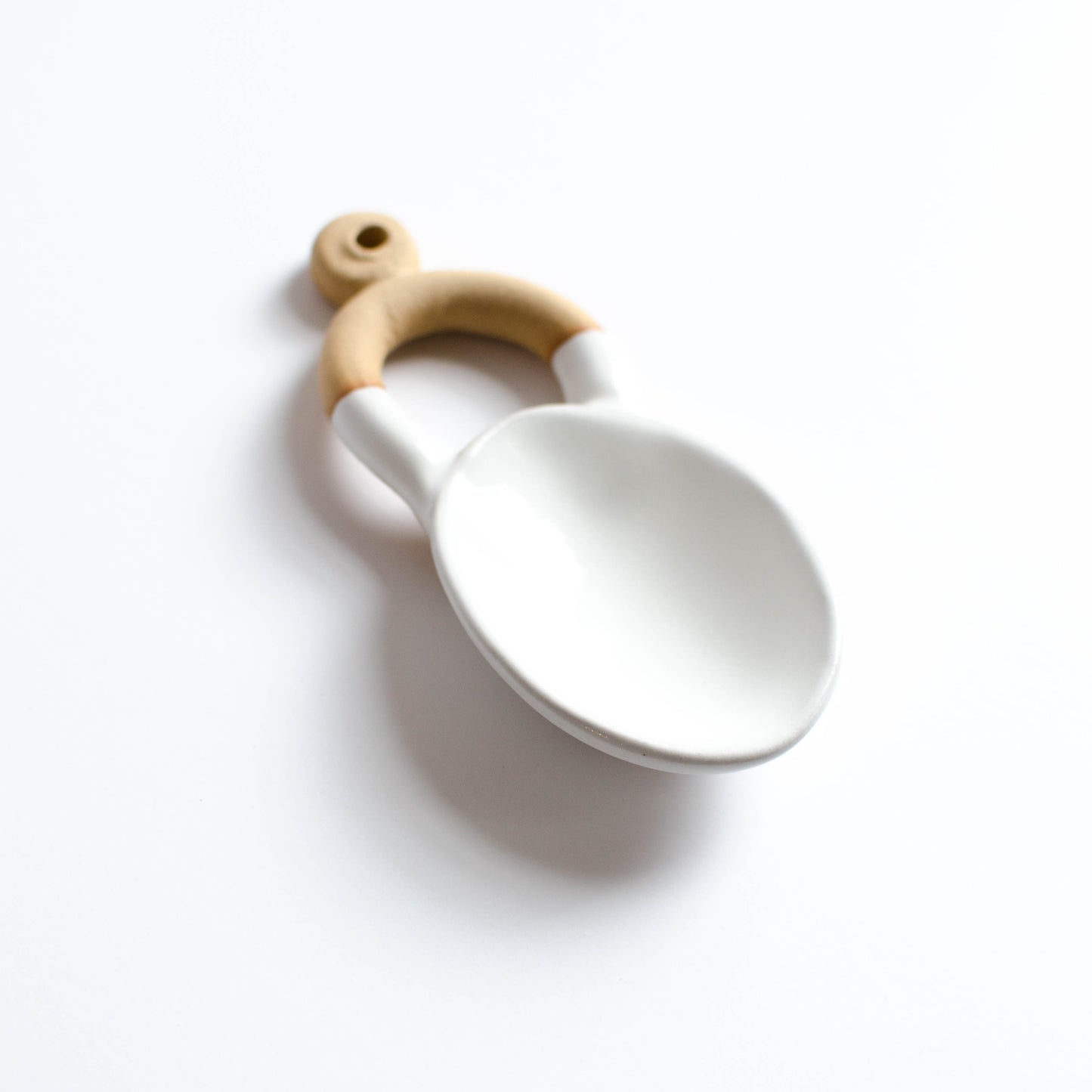 Small Oval Serving Spoon White
