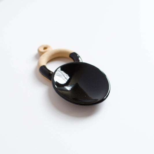 Small Oval Serving Spoon Black