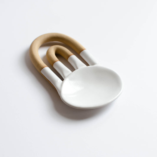 ceramic serving spoon handmade in maine