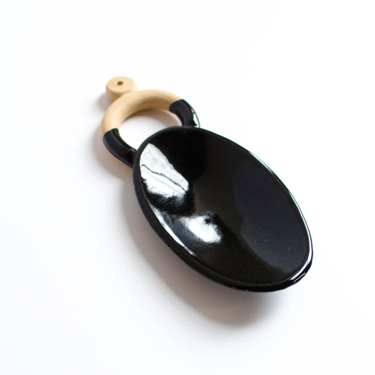 ceramic serving spoon handmade in maine