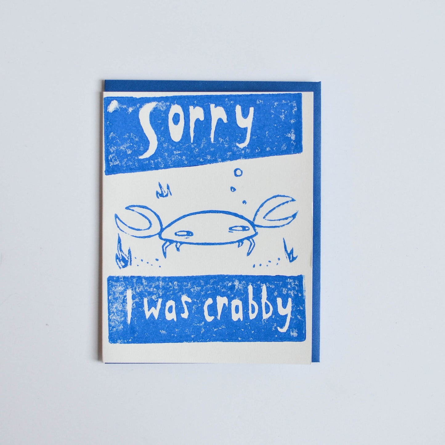 'Sorry I was Crabby' Card