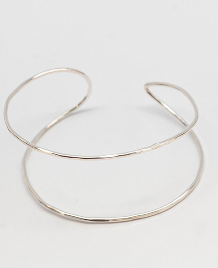 Double cuffed bangel bracelent in silver