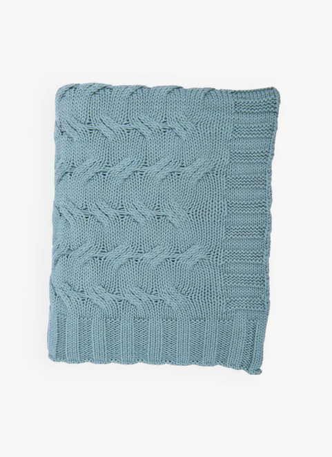 Cotton Throw Blanket | Blue Daisy