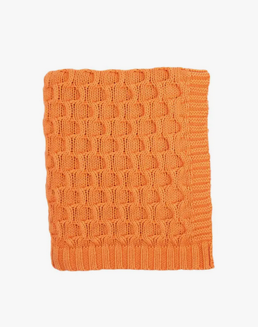 Orange cotton throw blanket 2025