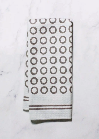Grey Circle Dish Towel by Render