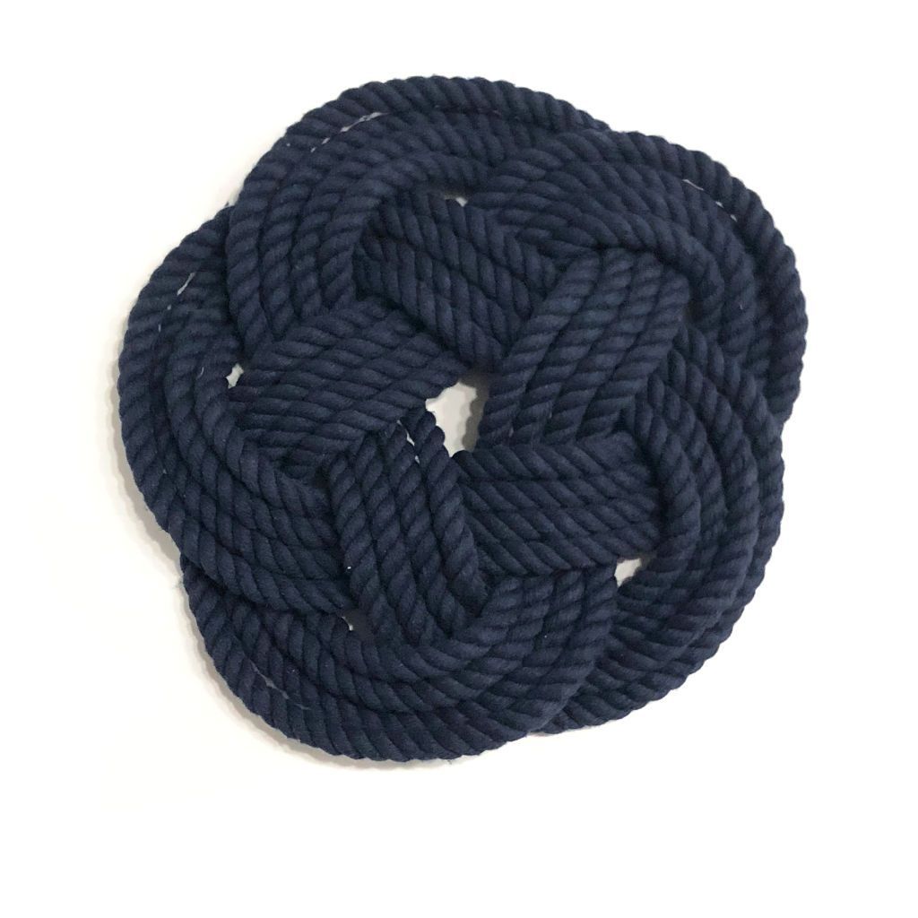 Sailor knot trivets blue
