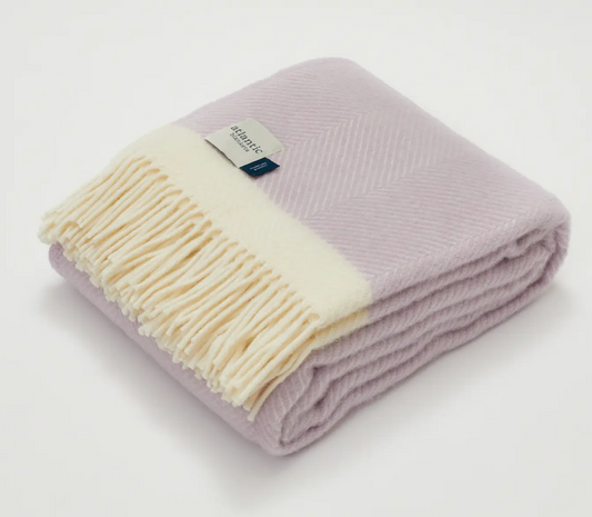lilac wool throw blanket