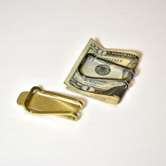 Square Money Clips brass and silver
