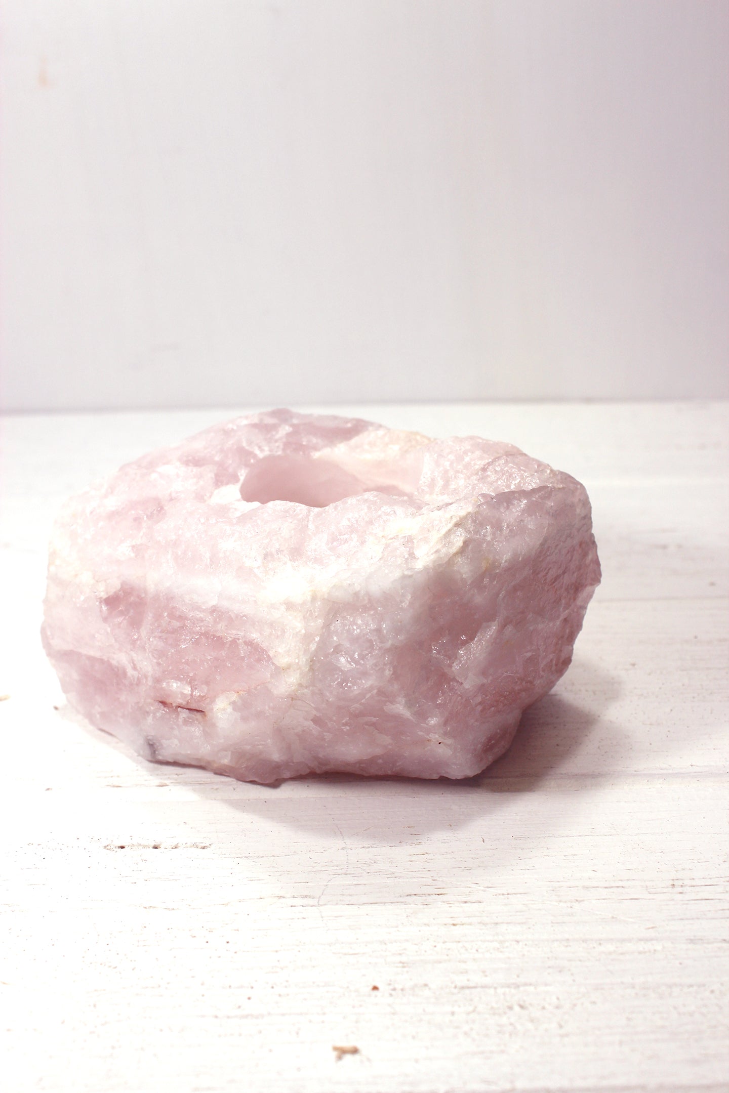 Rose Quartz Candle Holder