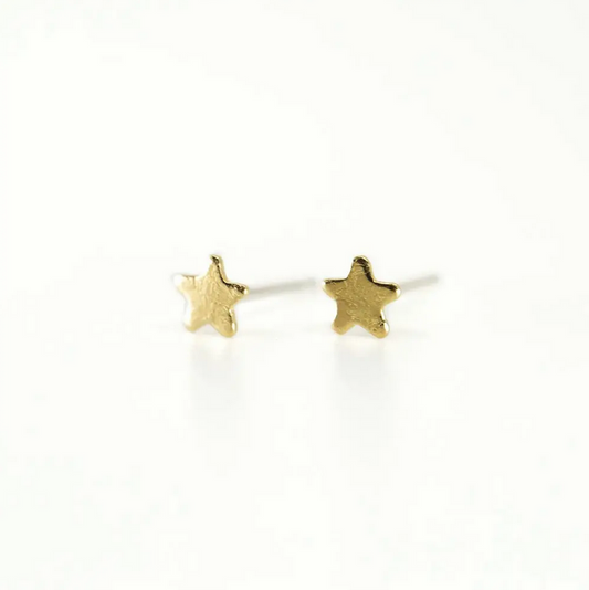 Gold Star Stud Earrings