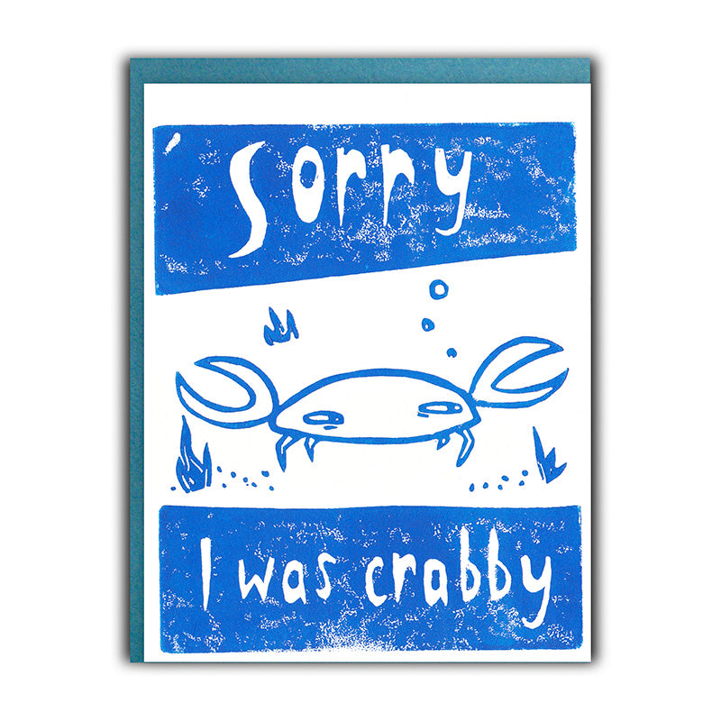 Sorry I Was Crabby greeting card