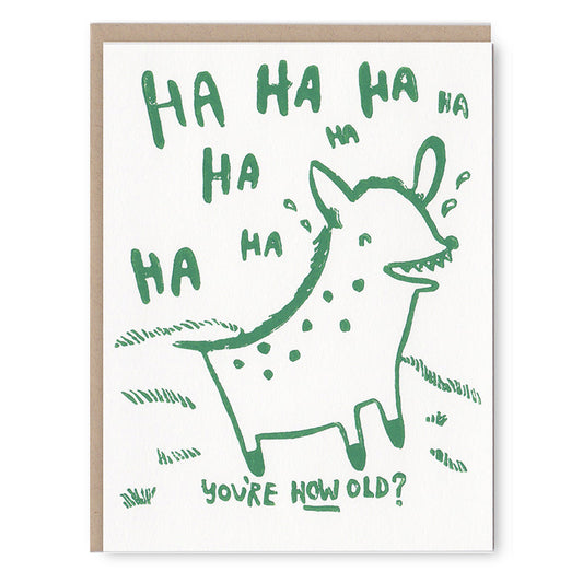 You're How Old? Birthday card